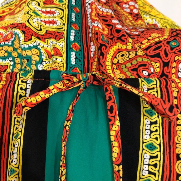 NineWest BeautifulOrange/yellow/greensatin dressSingleMom BreastCancerFundraiser - Picture 9 of 11